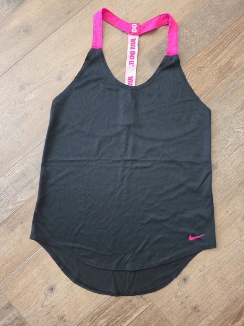 Nike black and pink workout top XS gym running
